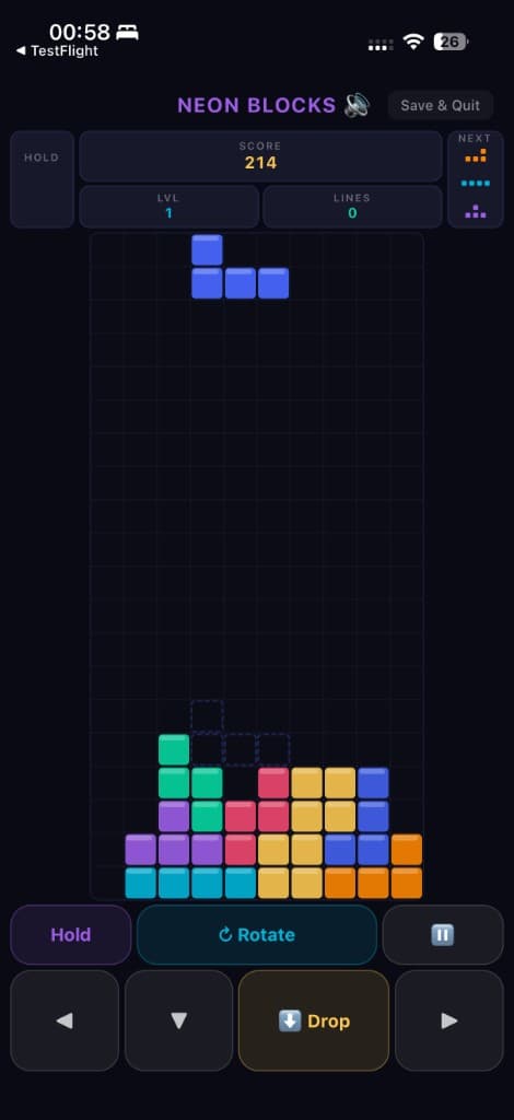 Neon Blocks — Block Drop screenshot